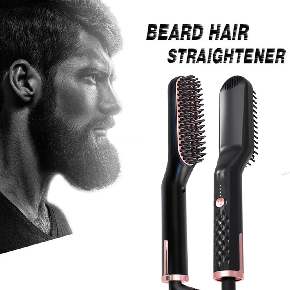 

Beard Straightener Hot Heating Comb Hair Straightener Brush Mutifunctional Hair Comb Smoothing Iron Hair Straightening Brush