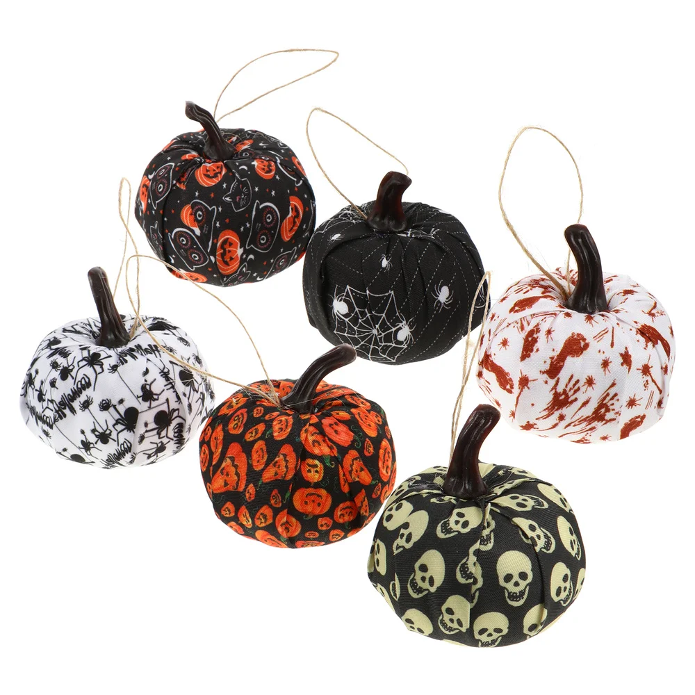 

6pcs Party Decorative Pendants Pumpkin Hanging Decor (Assorted Color)