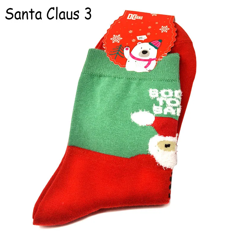 Милые рождественские носки для женщин зима 2019 Санта Клаус Рождественские Зимние
