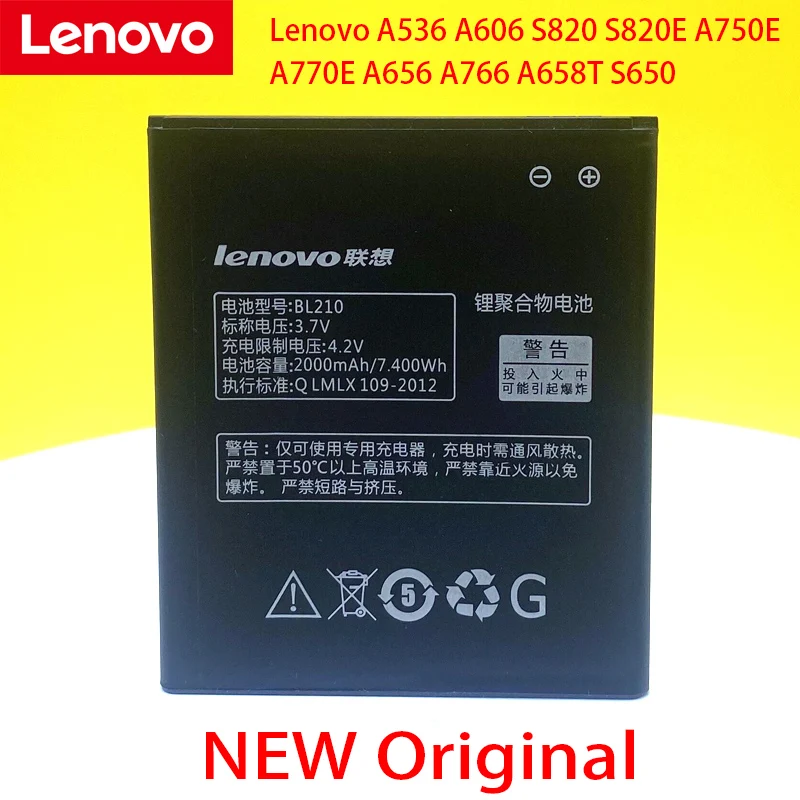 

In Stock BL210 Battery For Lenovo A536 A606 S820 S820E A750E A770E A656 A766 A658T S650 Cellphone Bateria+Tracking Number