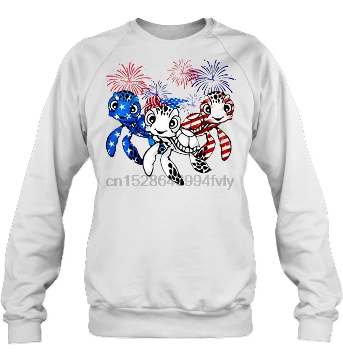 Мужская толстовка с капюшоном три черепахи американский флаг фейерверк версия