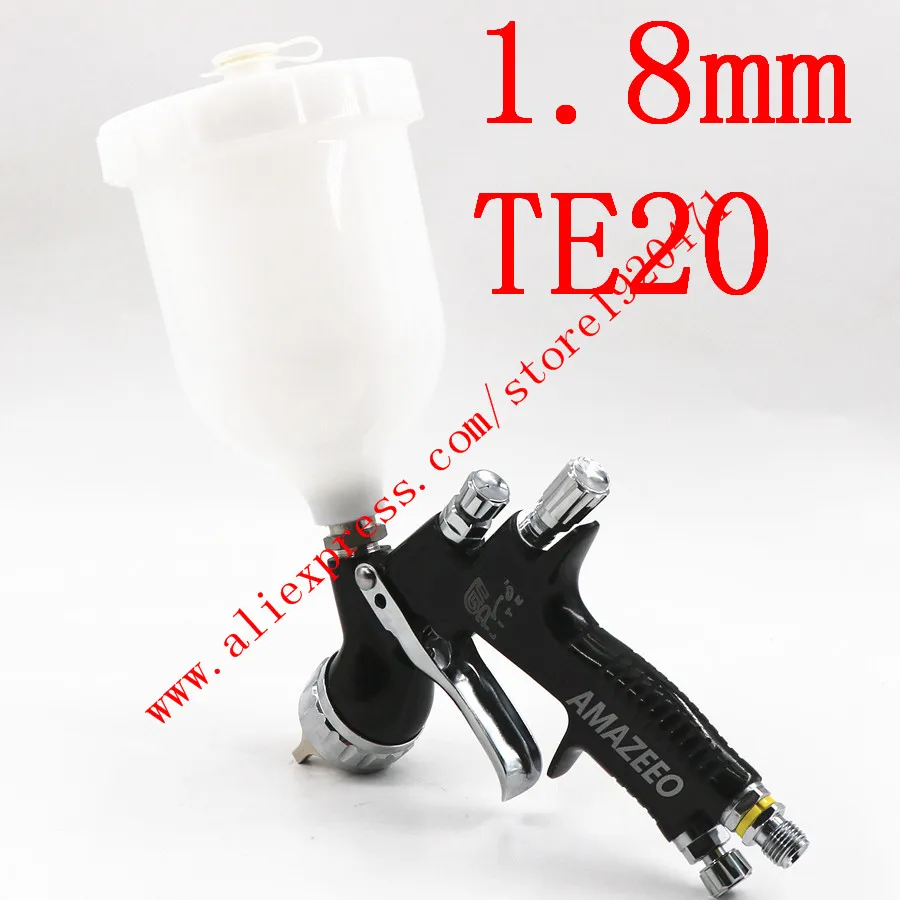 Black TE20 1.8mm Высококачественный Профессиональный Gti pro lite Золотой Краскораспылитель TE20/T110 1,3 мм 1,8 мм сопло водяной пистолет-распылитель краска пистолет - Цвет: Black TE20 1.8mm