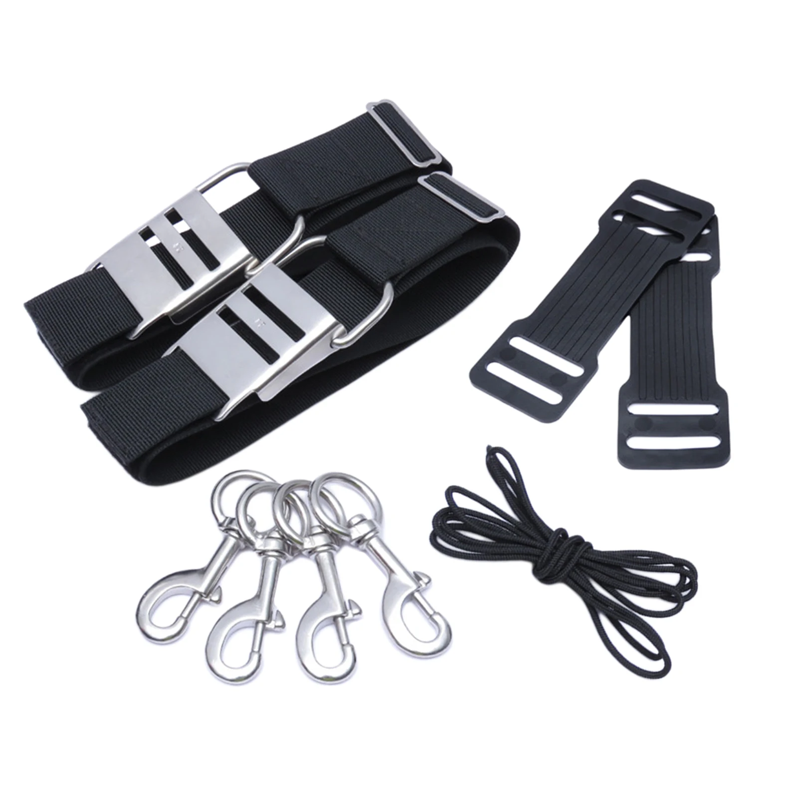 

Heavy Duty Kit Twin Straps Tank Holder Scuba Dive Diving Diver Cam Band with Buckle and 6.50 ft Nylon Rope