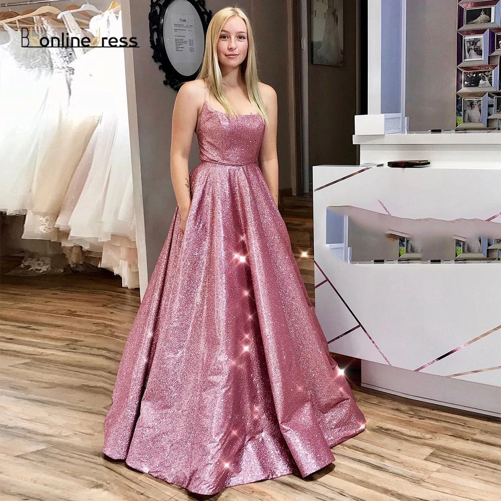 

Новинка 2021, блестящее платье на тонких бретельках для выпускного вечера, ТРАПЕЦИЕВИДНОЕ платье без спинки, со шнуровкой, официальное вечерн...