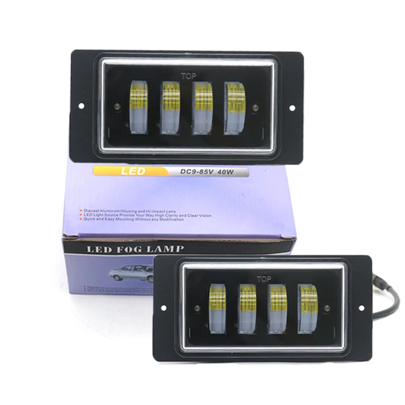 Передняя противотуманная фара автомобиля Lada DRL LED с функцией дневного хода и низким лучом для VAZ 2110 2111 2112 2113 2114 противотуманная фара с диодной подсветкой.