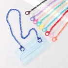 Новинка 2021, модный детский акриловый держатель для маски со смайликом и цветком, шнурок для студентов, цепочка для защиты от потери маски, шейный ремешок для женщин и студентов