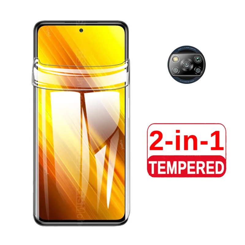 For Xiaomi Poco X3 Hydrogel Film Poco X3 NFC Screen Protector on Xaomi Little Pock Poco X3 Camera Glass Protective x3nfc Film