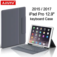 ajiuyu keyboard case for ipad pro 12 9 inch 2017 2015 1th 2th tablet wireless bluetooth a1670 a1671 a1584 a1652 smart cover