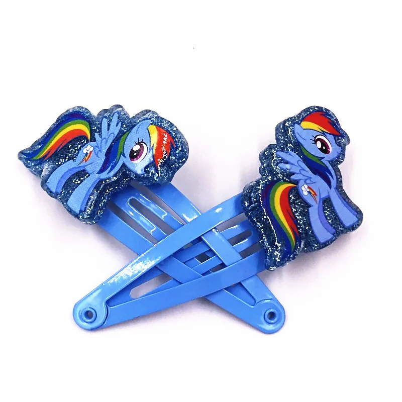 2 шт./лот с рисунком из мультфильма Моя маленькая лошадка сердечком клипсой