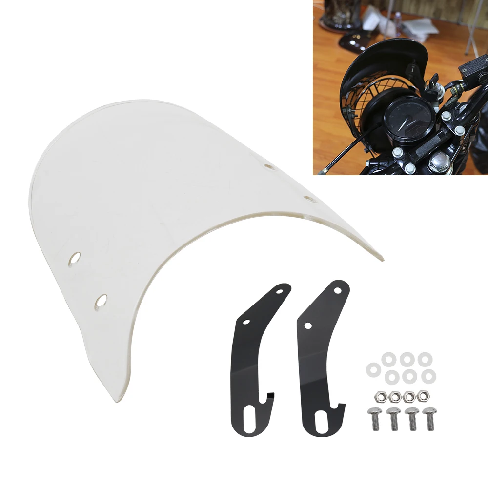 Мотоциклетные прозрачные/черные фары обтекателя ветрового стекла для Royal Enfield