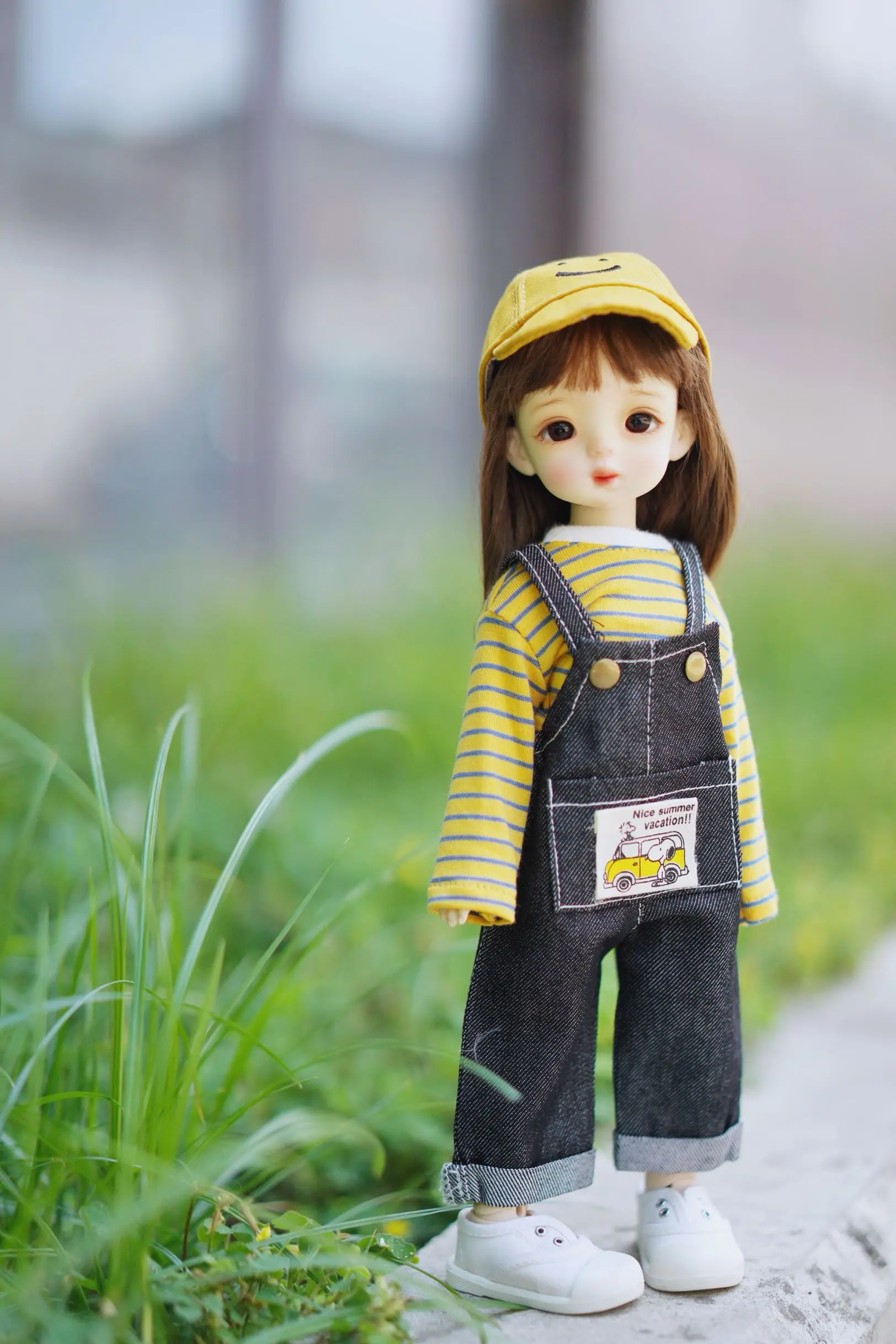 

BJD Doll clothes suitable for 1-6 size jeans overalls doll accessories