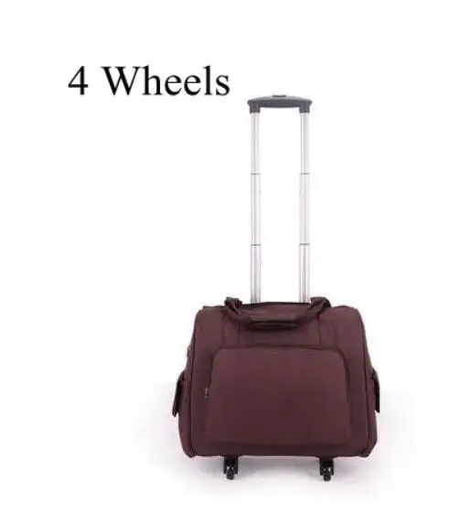 4 wheels Женская дорожная сумка на колесиках 20 дюймов, сумки на колесиках для ноутбука, деловые дорожные сумки на колесиках, чемодан на колесиках - Цвет: 4 wheels