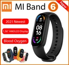 Оригинальный спортивный браслет Xiaomi Mi Band 6, фитнес-трекер с пульсометром и AMOLED экраном 1,56 дюйма, смарт-браслет Xiaomi Band 6 с поддержкой нескольких языков