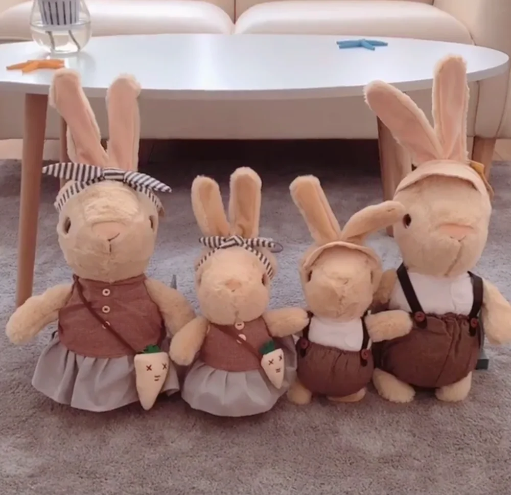 Candice guo plush toy stuffed doll cartoon animal rabbit lover cute bunny countryside style dress baby birthday gift present 1pc | Игрушки и