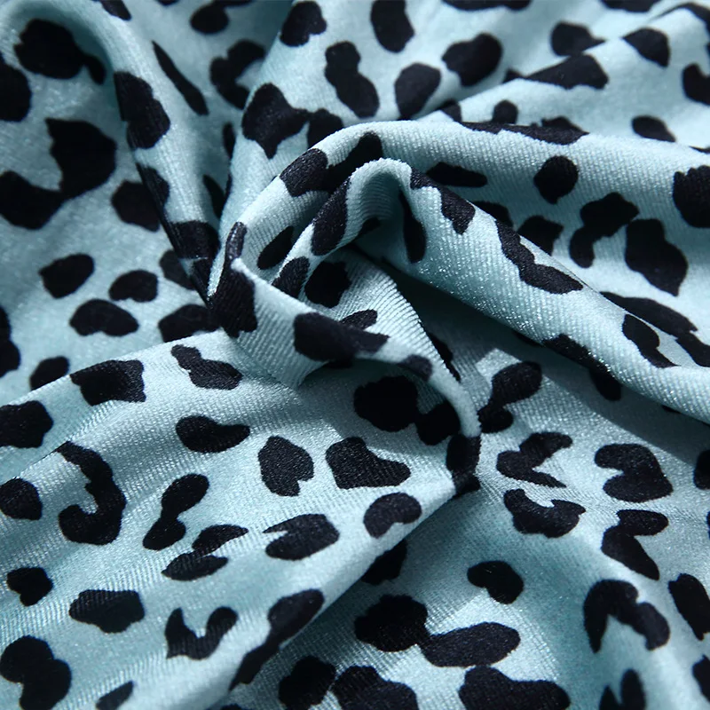 

Women Kimono Gown Sexy Nightdress Home Clothes 2021 New Leopard Robe Set Velour 2PCS Sleepwear Soft Velvet Nightgown Bathrobe