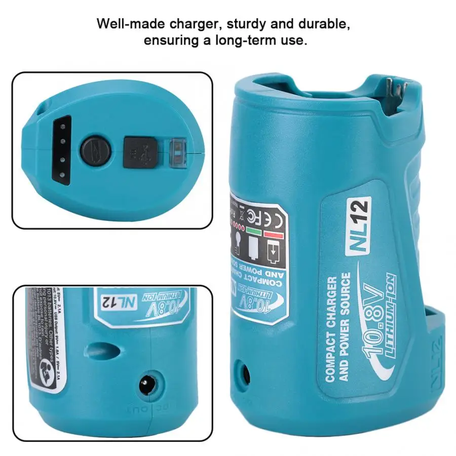 Сменный блок питания USB для Makita 10 8 в 12 В Компактное зарядное устройство