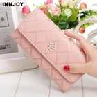 Модные кошельки для женщин, клетчатые длинные бумажники из искусственной кожи на защелке, сумка для телефона с кармашком для мелочи и карт, Женский кошелек сумочка