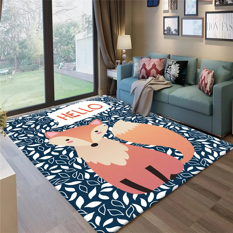 Современный Детский ковер и рисунками животных для малышей игровой с узором в