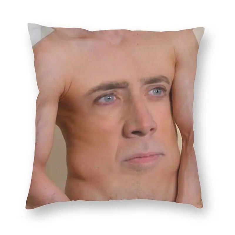 

Nicolas Cage Ribcage Pillow Case 45x45cm Decorative Sofa Cover Funny Meme Nordic Cushion Cover Square Pillowcase