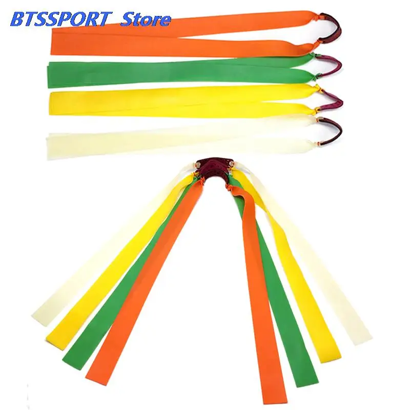 1 шт. Рогатка Резиновая лента из натурального латекса желтая катапульта плоская