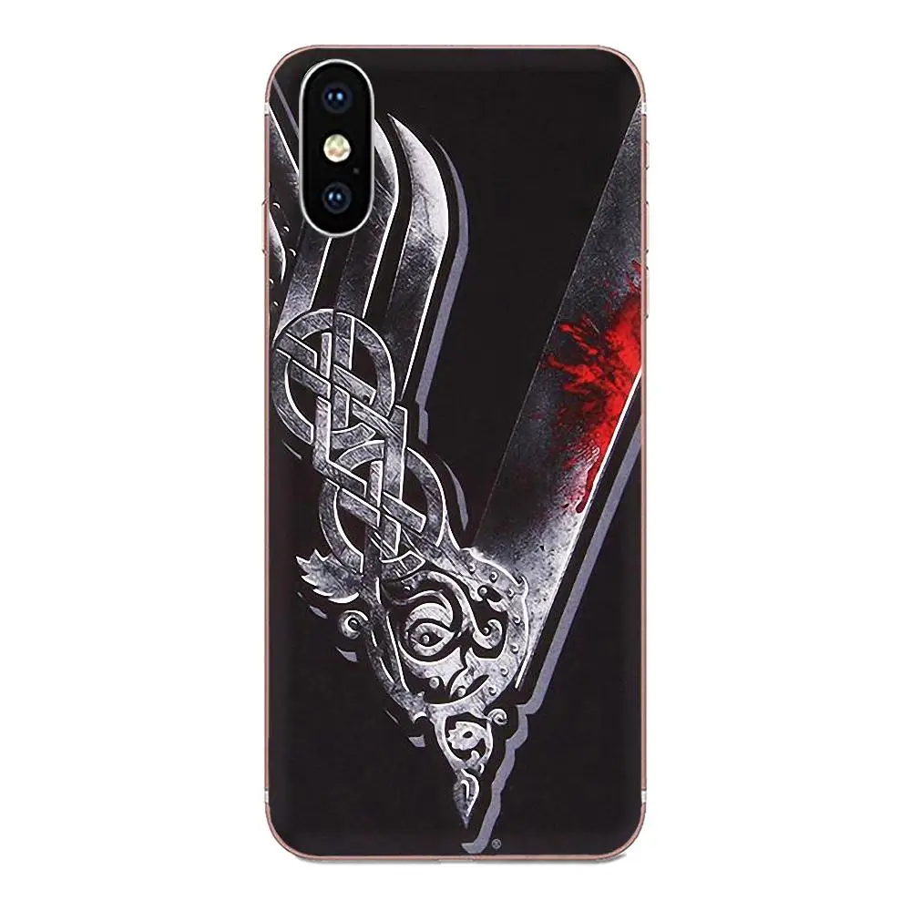Для Apple iPhone 11 Pro X XS Max XR 4 4s 5 5C 5S SE 6 6S 7 8 Plus Мягкий Кап сериал Викинги красочных