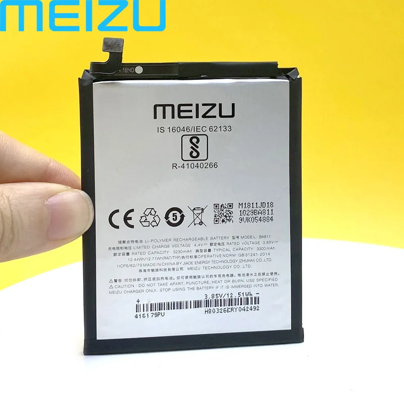 Tel&eacute;fono M&oacute;vil Meizu 6T, m6T, m811q, m811h, bater&iacute;a Original de 3300mAh, BA811, en Stock, bater&iacute;a de alta calidad con n&uacute;mero de seguimiento-2