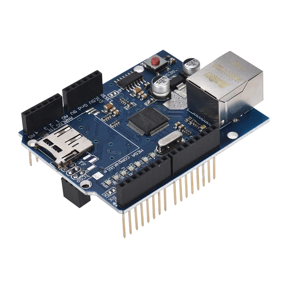 Плата расширения W5100 UNO Ethernet Shield со слотом для карты Micro SD Arduino | Компьютеры и офис