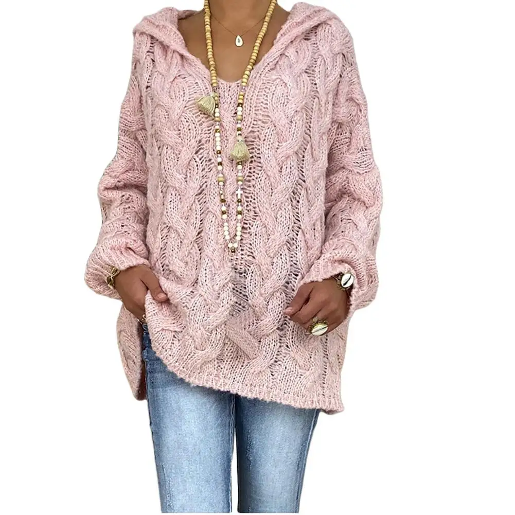 Autumn Women Patchwork Solid Color Sweater Long Sleeve V-neck Knitted Sweater Casual Striped Pullover Jumpers New Female Hoodies