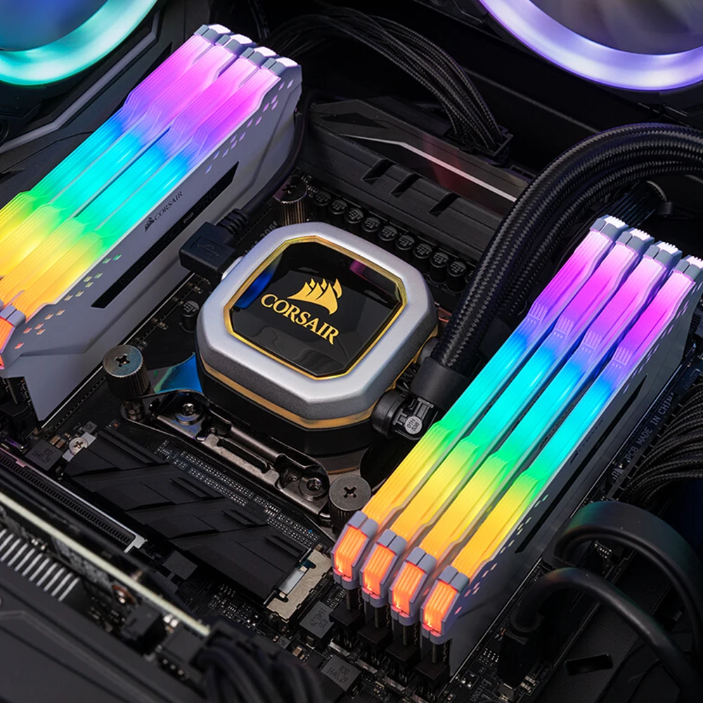 Модуль памяти CORSAIR Vengeance 16 Гб (2X8) RGB PRO двухканальный модуль DDR4 PC4 3000 МГц 3200 DIMM C16