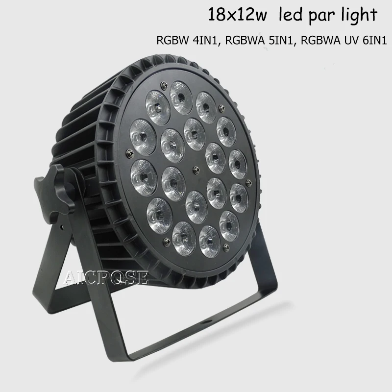 18x12 Вт RGBW 4в1 светодиодный светильник Par Can 18x18 RGBWA UV 6в1 плоский DMX сценический s или