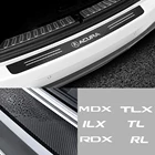 Защитная пластина для заднего бампера автомобиля из углеродного волокна, Защитная Наклейка для Acura Integra RDX TLX CDX MDX ZDX ILX TL RL NSX TSX RSX RLX