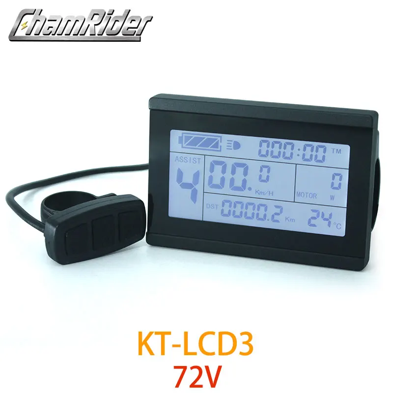 72V 24 в 36 в 48 в 60 в 72 в дисплей Интеллектуальный KT LCD3 контроллер деталей для электровелосипеда - Цвет: 72V