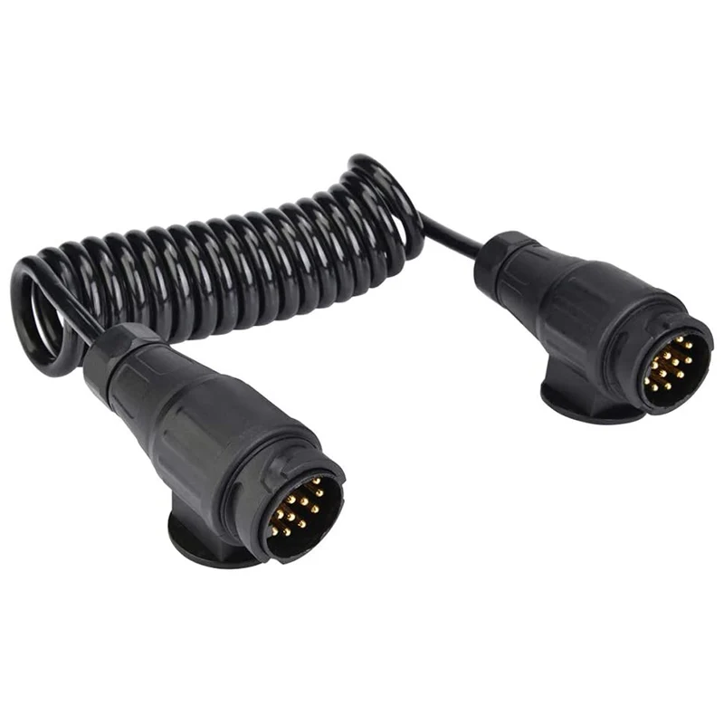

Adapter Europe Style 13 Pin Trailer Plug Wiring Spring Cable Connector Adapter for Car Trailer Caravan Truck