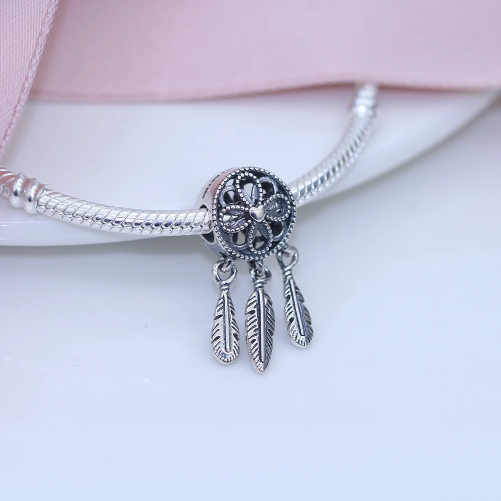 

Fit Original Pandora charms bracelet beads S925 sterling silver Dream Catcher Beads Women's Fashion Jewelry Girlfriend Gift