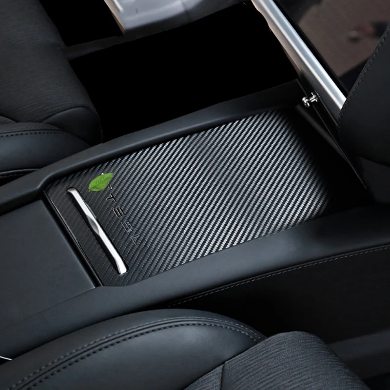 1 шт. углеродного волокна центральной консоли коробка Стикеры подлокотника для