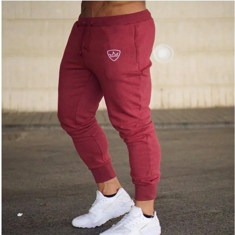 2020 мужские длинные штаны для тренажерных залов спортивные из хлопка средней