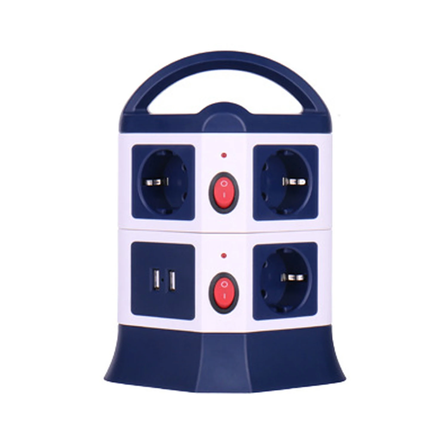 7 OUTLETS 2USB Блок питания Tower, USB розетки 7/11, AC, EU Розетка с USB 2 портами, индивидуально переключаемый выдвижной удлинитель 1,8 м/6 футов - Цвет: 7 OUTLETS 2USB