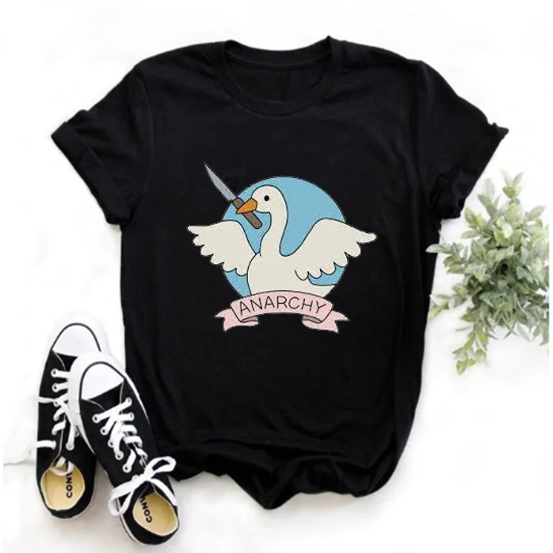 

Goose Peace never choose unisex T-shirt shrink-proof cotton T-shirt men and women fashion casual cool T-shirt summer T-shirt