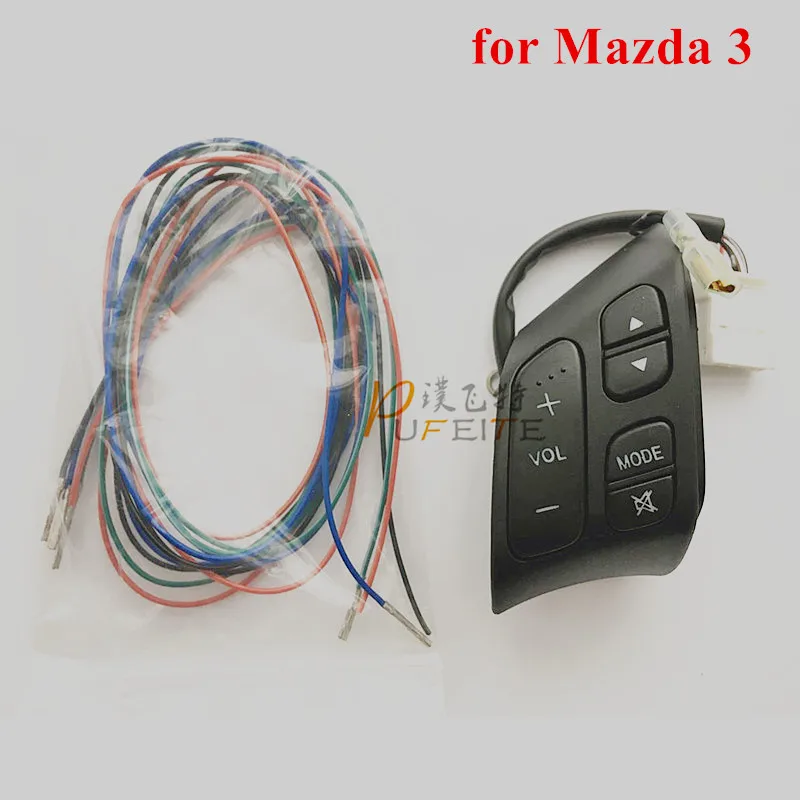 left side of M3 PFTKJCP Горячая кнопка рулевого колеса для Mazda 3 переключатель аудио многофункциональный переключатель рулевого колеса регулятор громкости - Цвет: left side of M3