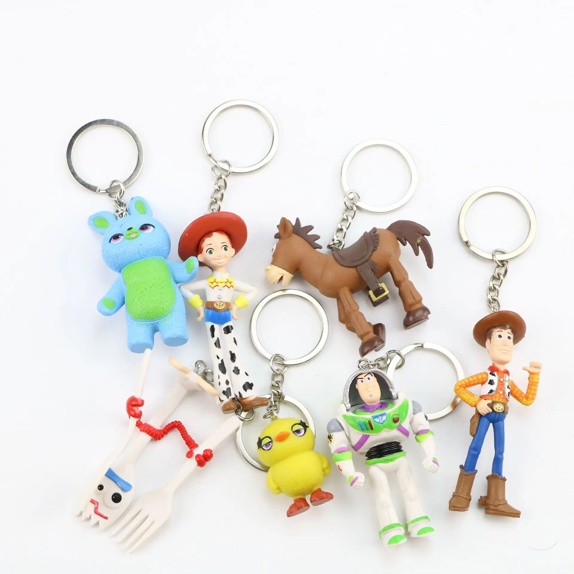7 шт. История игрушек 4 ПВХ брелок сумка Подвеска форки Вуди Базз Лайтер фигурка