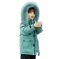 childrens down jacket boys thickened white duck down childrens clothing boys and girls 2021 new outing ski jacket windbreaker