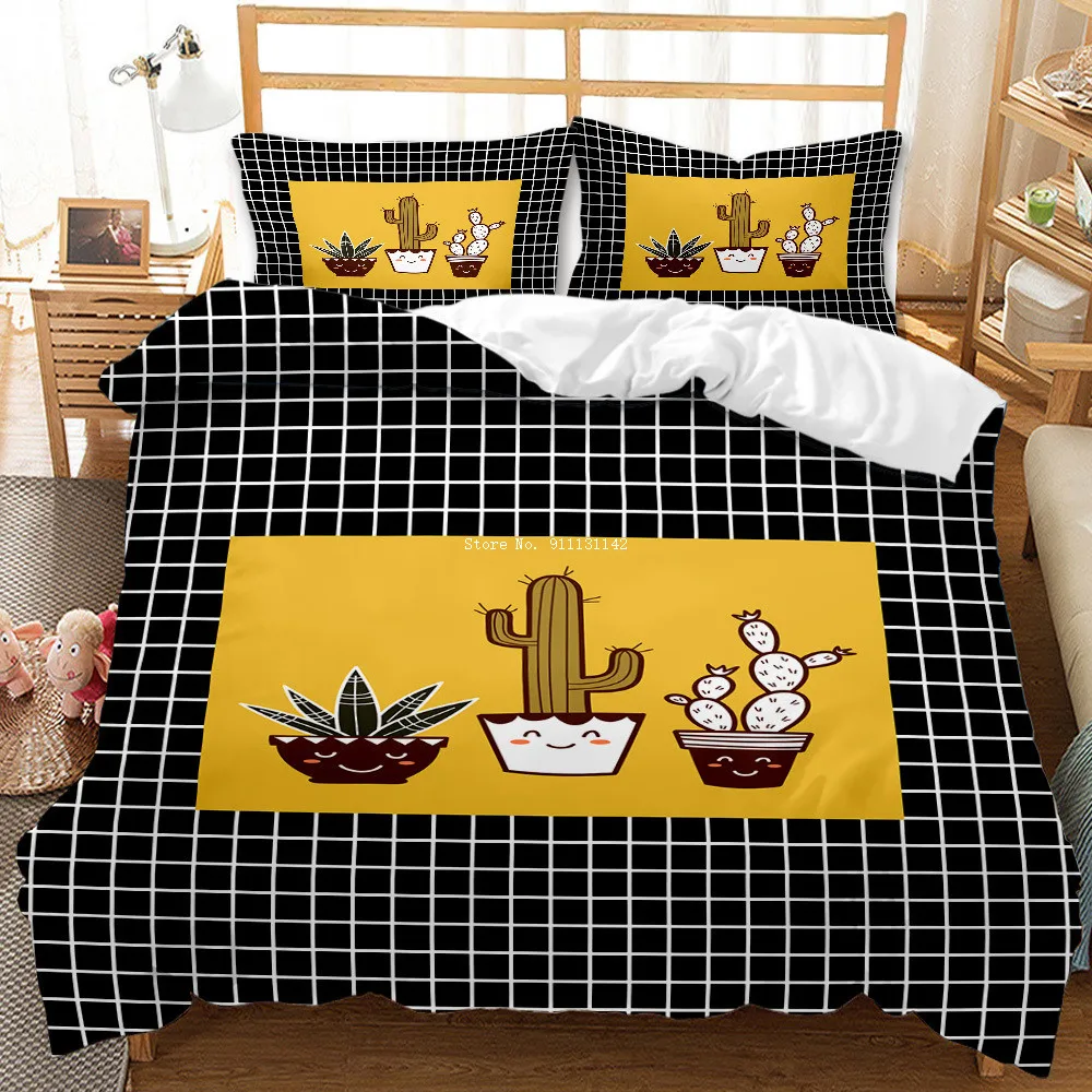

3D Small Fresh Cloud Print Bedding Set Cute Cartoon Pattern Down Quilt Cover Pillowcase Single Double Queen Large Size