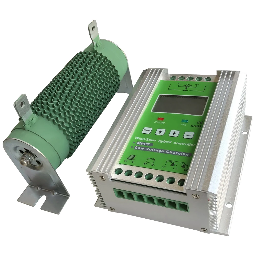 Гибридный контроллер Заряда MPPT ветряной генератор с солнечной батареей 800 Вт 600 500