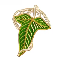 l2604 creativity movie badges cute green leaf enamel pin brooch for clothes lapel pins jewelry gifts backpack accessories