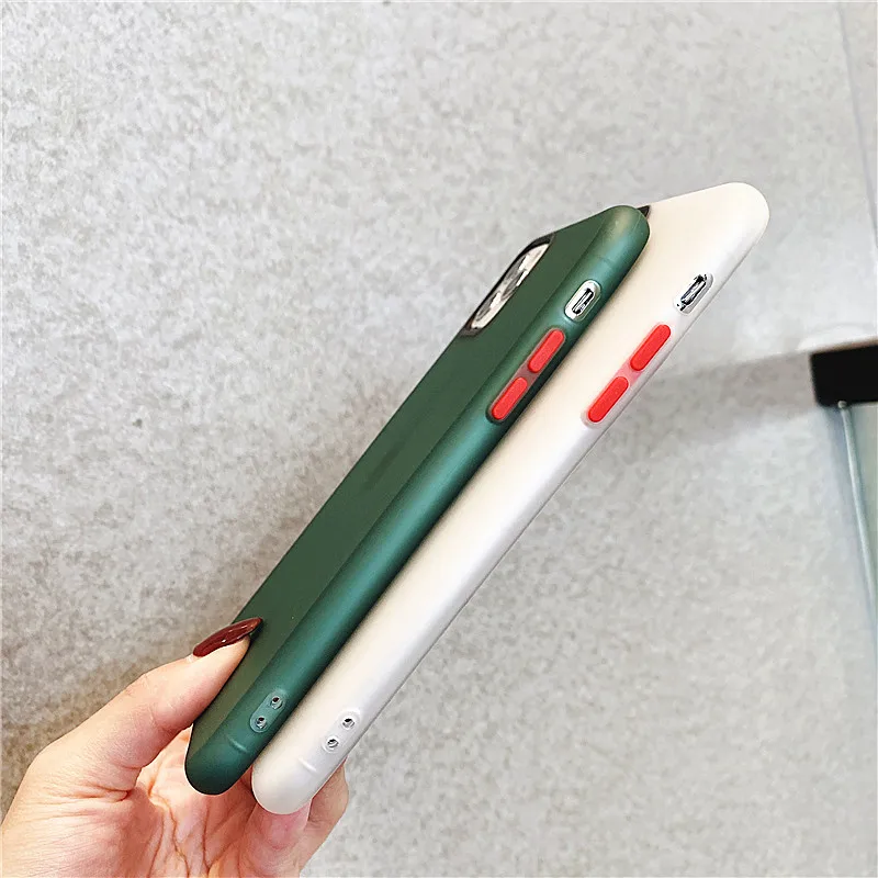 Цветной матовый чехол для телефона iphone 11 Pro Max 6 6S 7 8 Plus X XR XS MAX утолщенный