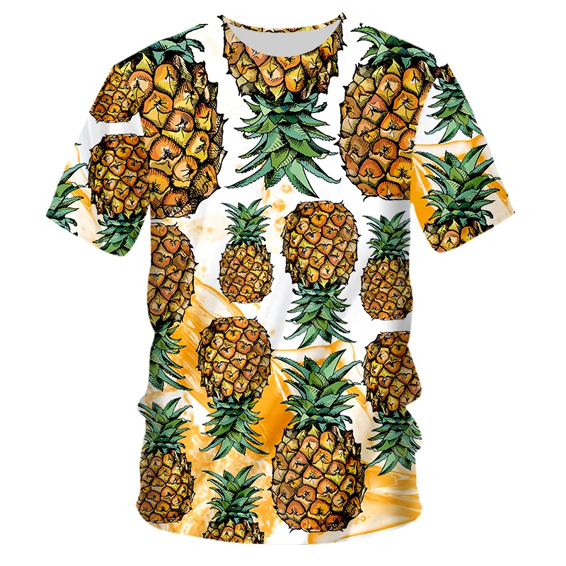 Футболка Мужская/женская с принтом фруктов еды банок авокадо круглым вырезом и