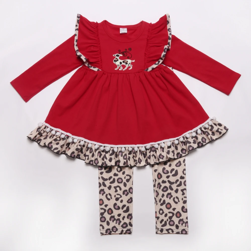 Conice NINI Baby/детская одежда с вышивкой Красного оленя Изысканные вязаные комплекты