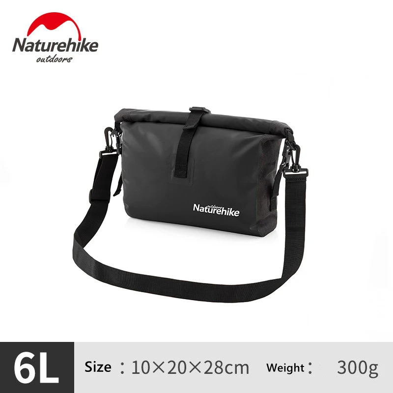 6L Black Naturehike 6L/15L сухой мешок влажной сухой разделения Каякинг дрейфующий пляж сухой портфель с одной лямкой сумка для плавания хранения - Цвет: 6L Black