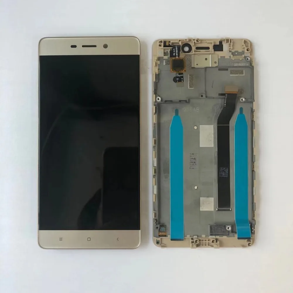 Для Xiaomi redmi 4, стандарт 2 Гб ОЗУ, 16 Гб ПЗУ, ЖК-экран+ сенсорный экран, дигитайзер для redmi 4, обычная версия+ f ram e