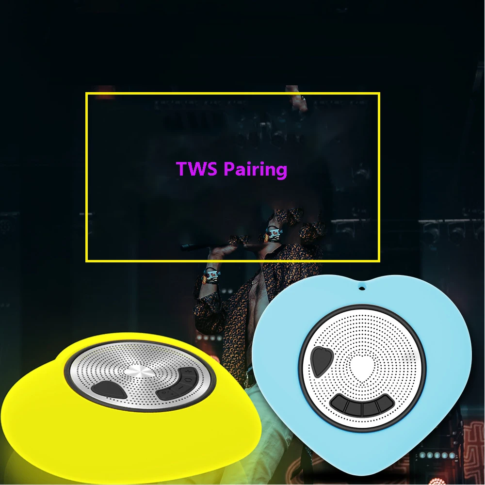 Bluetooth Speaker Floating IPX7 Waterproof TWS LED Light Heart Shape Outdoor Swimming Pool Phone Subwoofer | Электроника